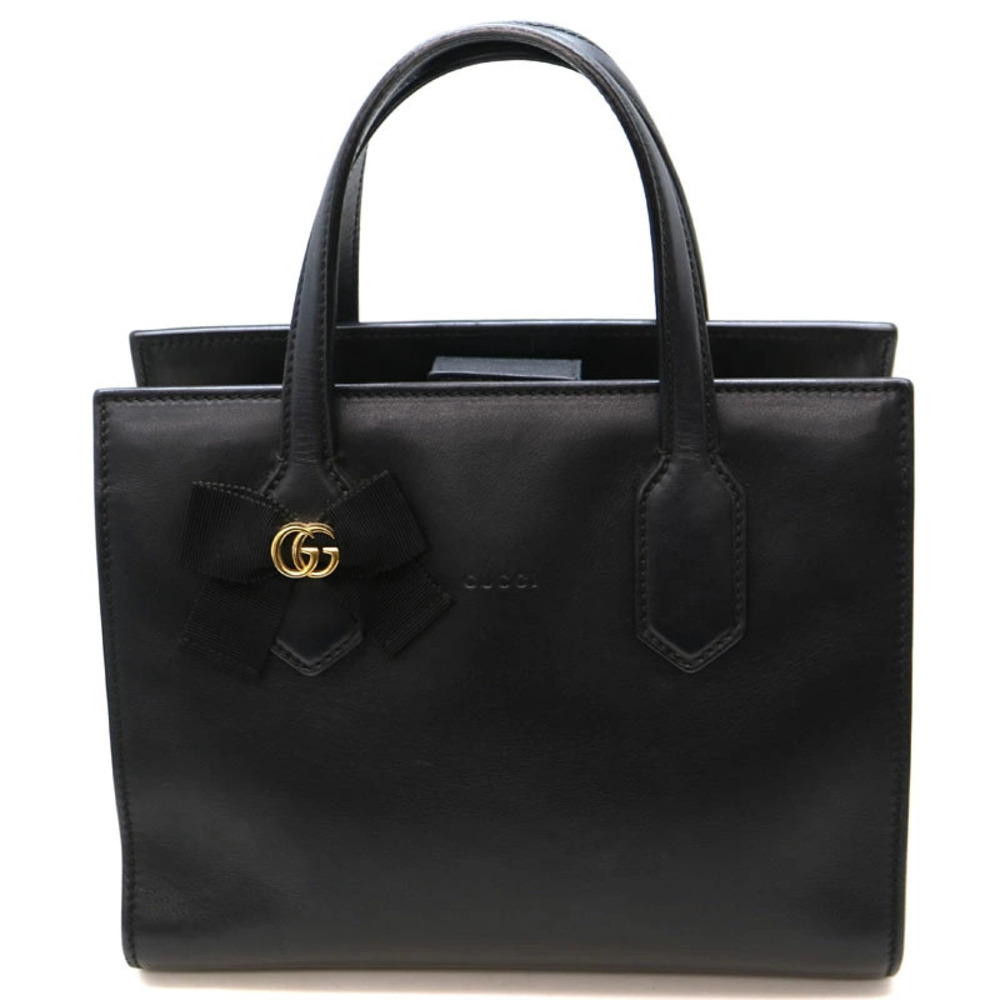 GUCCI Bag Handbag Shoulder Leather Black